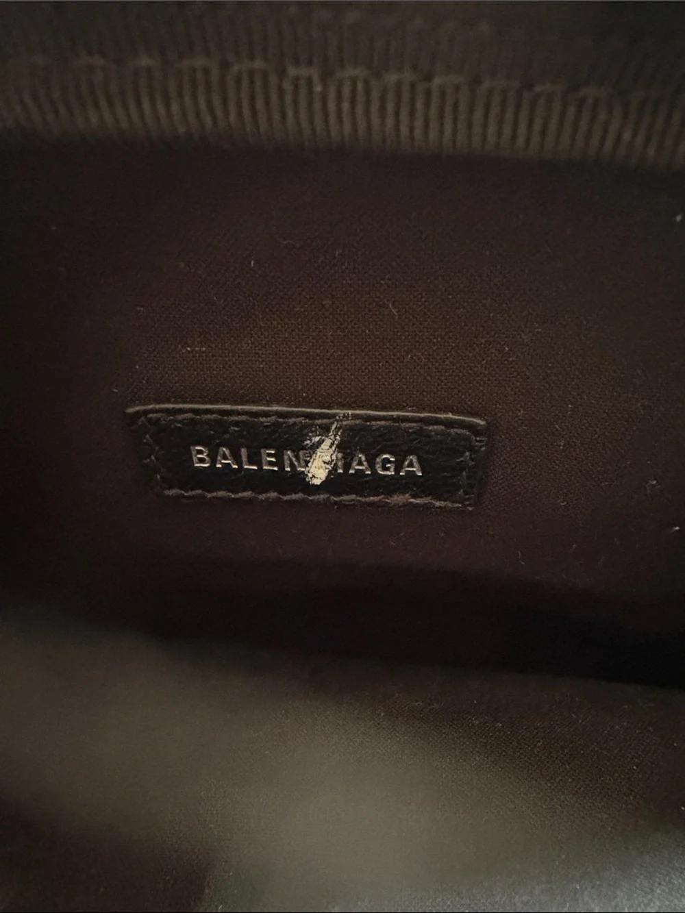 Balenciaga Black and White Graffiti Leather Crossbody Bag